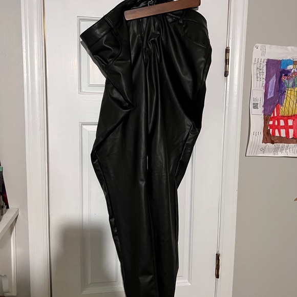 Maurices Size 16W Reg faux leather pants - Picture 1 of 4